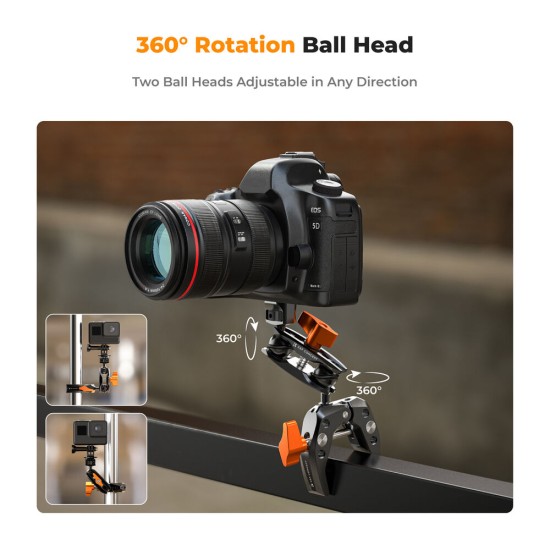 K&F Concept Multi-Functional Super Clamp with Ballhead Magic Arm K&F Concept Multi-Functional Super Clamp with Ballhead Magic Arm
